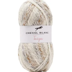 Pelote acrylique laine fil épais mélange Taïga 402 beige
