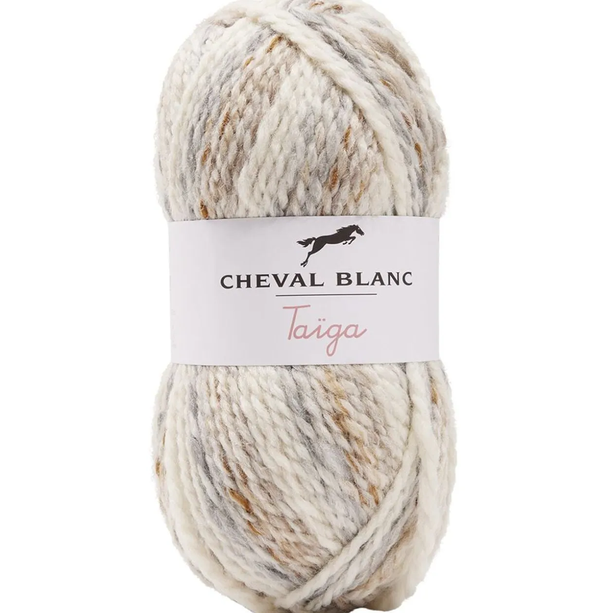 Pelote acrylique laine fil épais mélange Taïga 402 beige