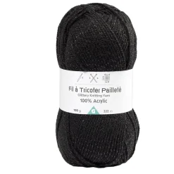 Pelote de fil à tricoter acrylique brun chocolat 200Gr