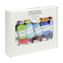 Pelote de fil à tricoter coton 18x 22gr 50m pack multicolore < Gifi Clearance