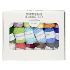 Pelote de fil à tricoter coton 18x 22gr 50m pack multicolore < Gifi Clearance