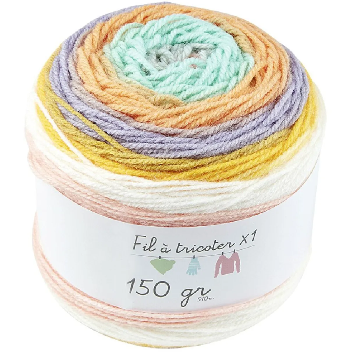 Pelote de laine acrylique ton jaune 150g < Gifi Sale