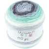 Pelote de laine toupie ton gris et vert 510m