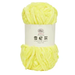 Pelote fil à tricoter 110m chenille jaune 100gr < Gifi Clearance