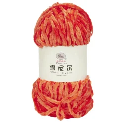 Pelote fil à tricoter 110m chenille rouge 100gr < Gifi Discount