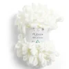 Pelote fil à tricoter 9m effet chenille polyester blanc écru 100g < Gifi Discount