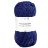 Pelote fil à tricoter tweed épaisse acrylique et viscose bleu 200g
