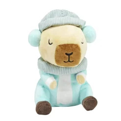 Peluche doudou enfant capybara tenue hiver polyester 11x14xH20cm (2 modèles) < Gifi Outlet