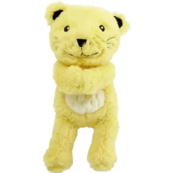 Peluche lionceau polyester 28x12x6cm jaune