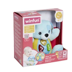 Peluche ourson lumineux et sonore 19,5x12xH16cm
