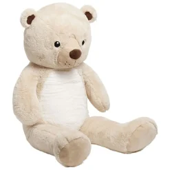 Peluche ours polyester 100x40x30cm beige