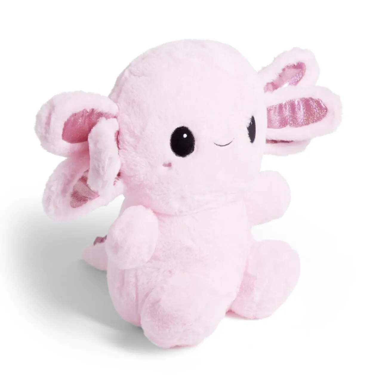 Peluche salamandre L35cm polyester rose
