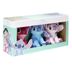 Peluche Stitch x3 à suspendre bleu, rouge et rose H12cm < Gifi New