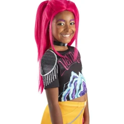 Perruque enfant fille KPOP Mira longues couettes roses L63cm < Gifi Hot