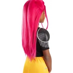 Perruque enfant fille KPOP Mira longues couettes roses L63cm < Gifi Hot