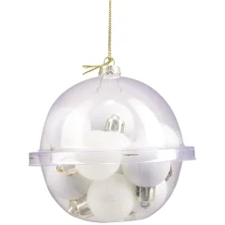 Petite boule de Noël polystyrène blanc Ø3cm x12