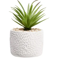 Petite plante artificielle dans pot déco relief < Gifi Clearance