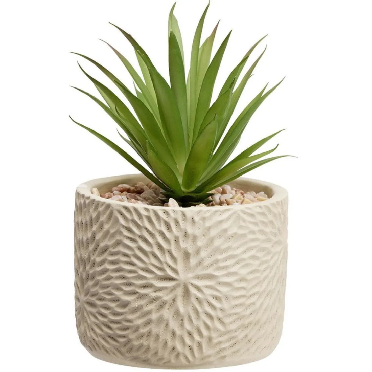 Petite plante artificielle dans pot déco relief < Gifi Clearance