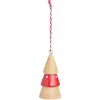 Petit sapin en bois à suspendre rouge et naturel Ø4xH8cm < Gifi Discount