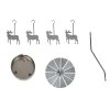 Photophore caroussel renne de Noël gris argenté