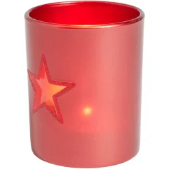 Photophore de Noël en verre coloré étoile ajourée - 4 modèles < Gifi Online