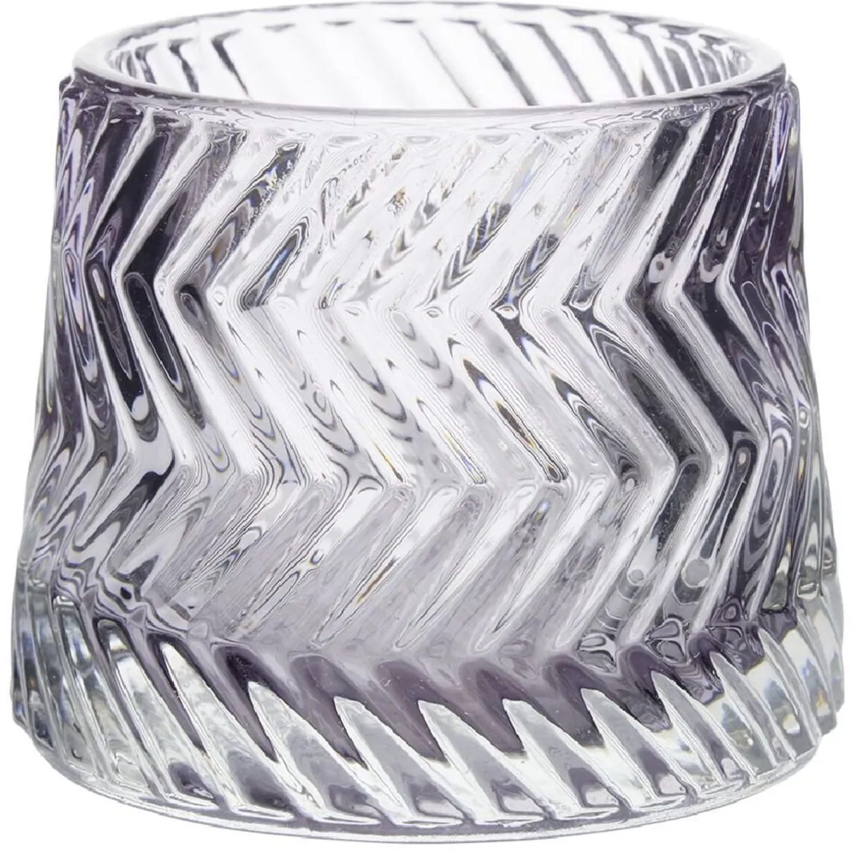 Photophore en verre strie diagonale < Gifi Outlet