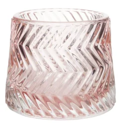 Photophore en verre strie diagonale < Gifi Outlet