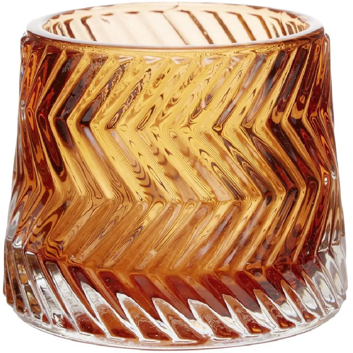 Photophore en verre strie diagonale < Gifi Outlet