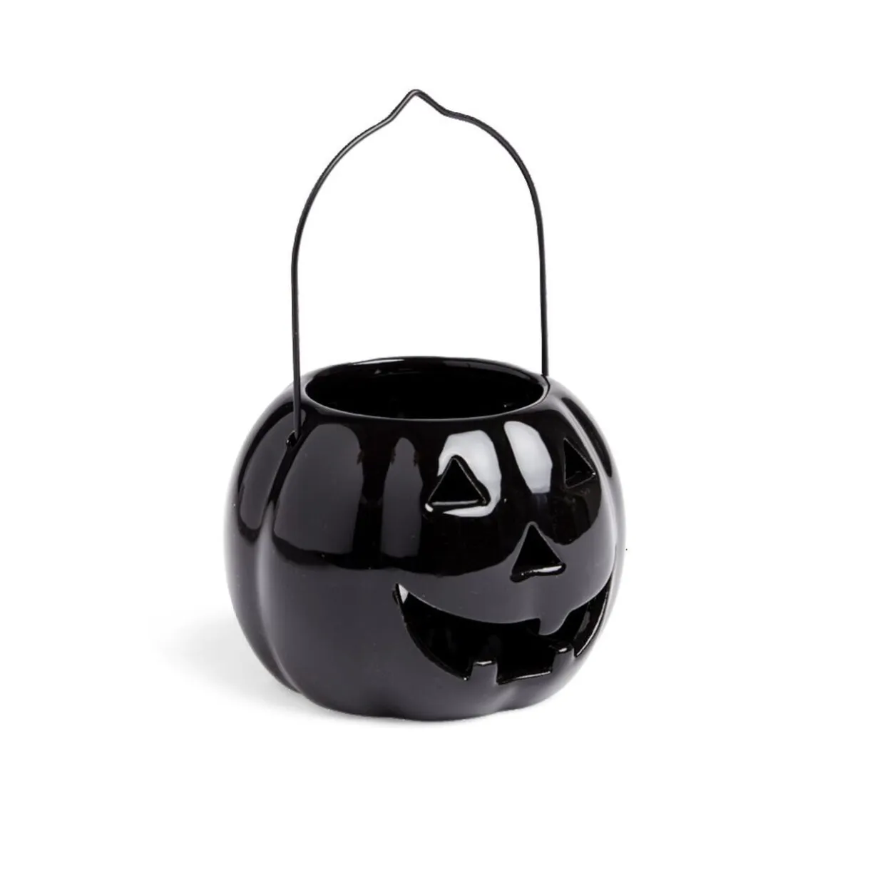 Photophore Halloween lanterne citrouille en céramique Ø10xH8cm < Gifi Online