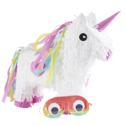 Piñata licorne blanche et rose avec masque 33x35cm < Gifi Discount