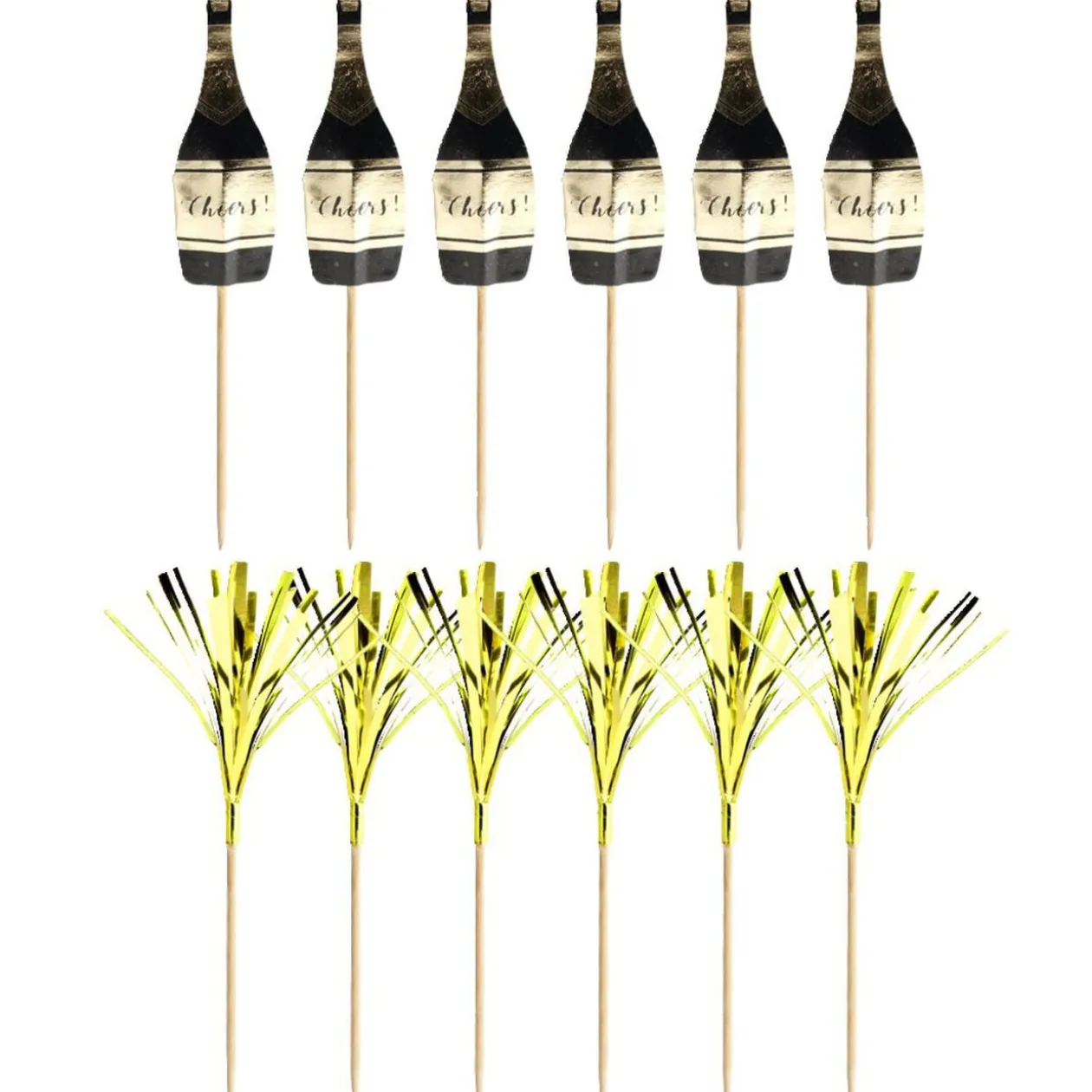 Pic apéritif décoratif argenté x12