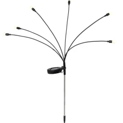 Pic bulbe effet lucioles solaire à LED blanc chaud H70cm < Gifi Discount