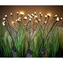 Pic bulbe effet lucioles solaire à LED blanc chaud H70cm < Gifi Discount