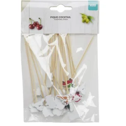 Pic à cocktail en bois décor Noël L13cm 20 pièces < Gifi Sale