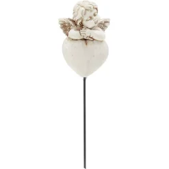 Pic funéraire pour pot de fleurs résine blanc