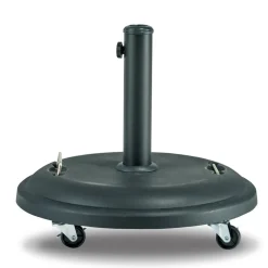 Pied de parasol rond en béton revêtement plastique noir 25 kg < Gifi Online
