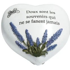 Pierre en résine beige en forme de coeur avec message < Gifi Clearance