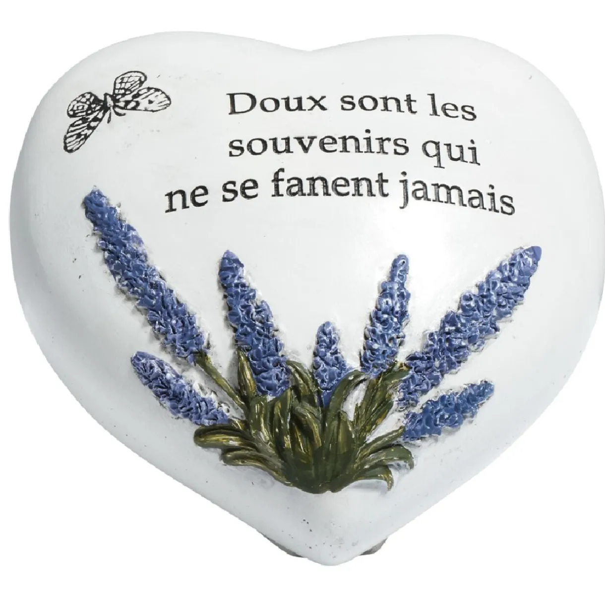 Pierre en résine beige en forme de coeur avec message < Gifi Clearance