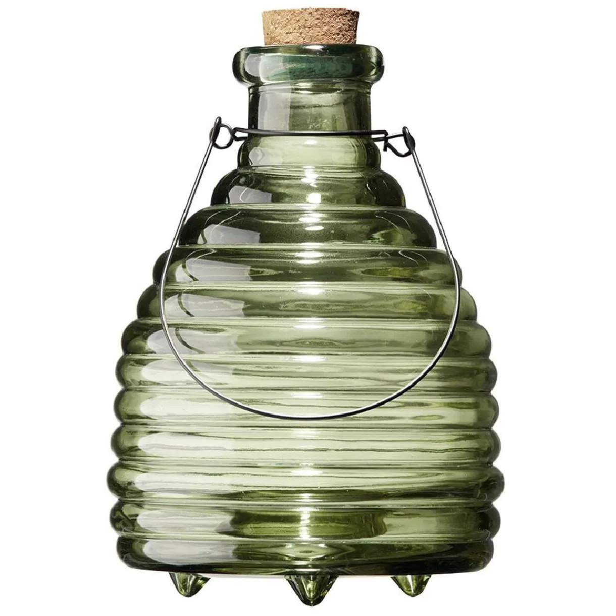 Piège à guêpe en verre strié Ø15xH35cm < Gifi Hot