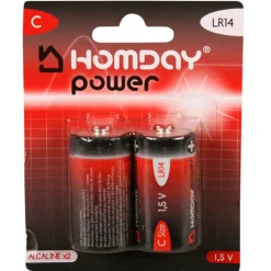 Pile Alcaline Homday Power LR14 x2
