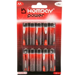 Pile Alcaline Homday Power LR06 type AA x10 < Gifi Clearance