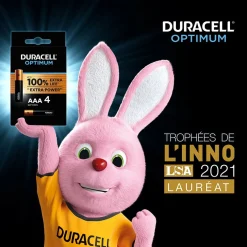 Pile Duracell Optimum AAA LR03 x4 < Gifi Discount