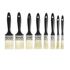 Pinceau de peinture x8 en plastique et acier
