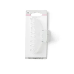 Pince cheveux blanc mat L9cm