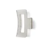 Pince cheveux blanc mat rectangulaire L8cm < Gifi Online