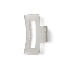 Pince cheveux blanc mat rectangulaire L8cm < Gifi Online