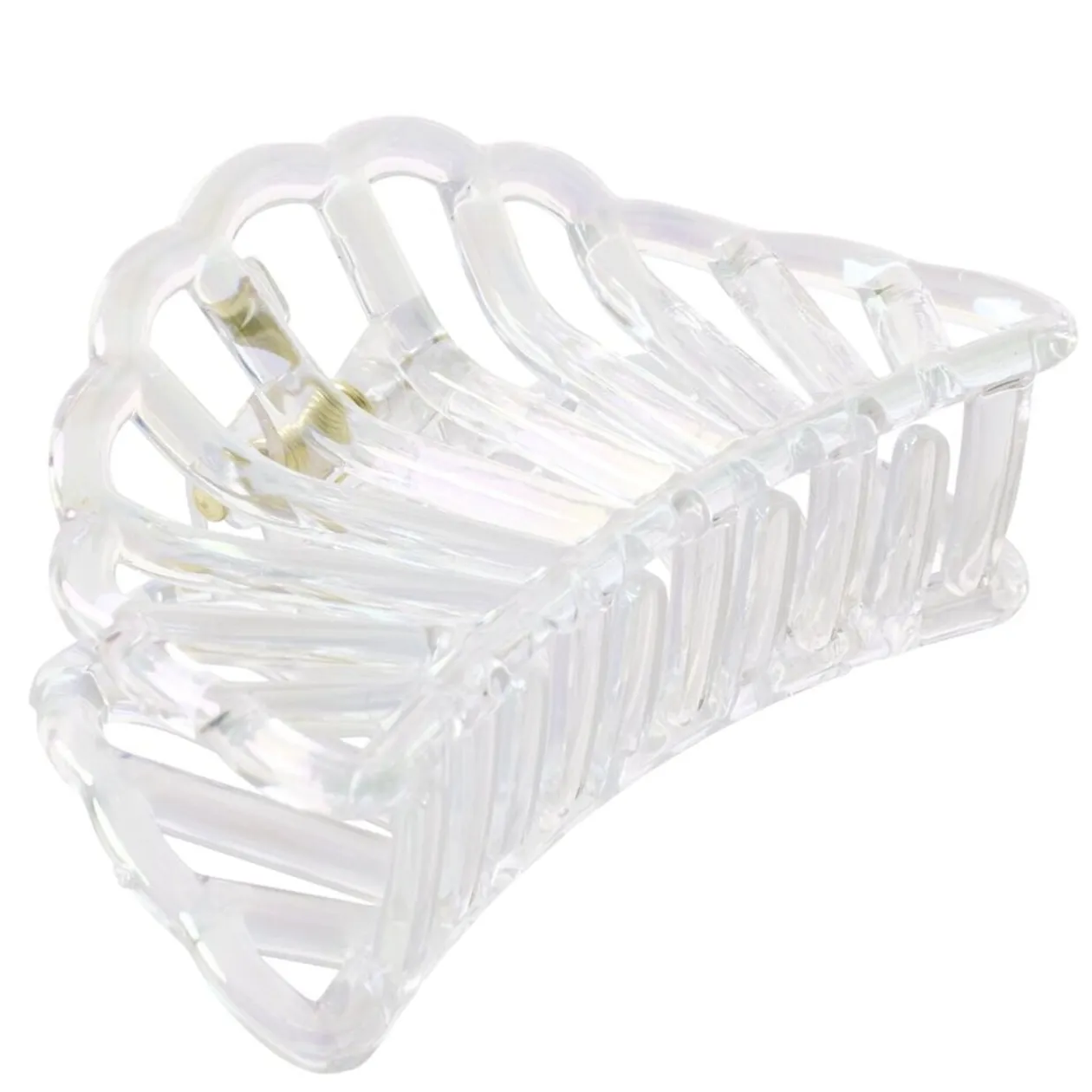 Pince cheveux coquillage blanc nacré L6cm