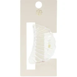 Pince cheveux coquillage blanc nacré L6cm