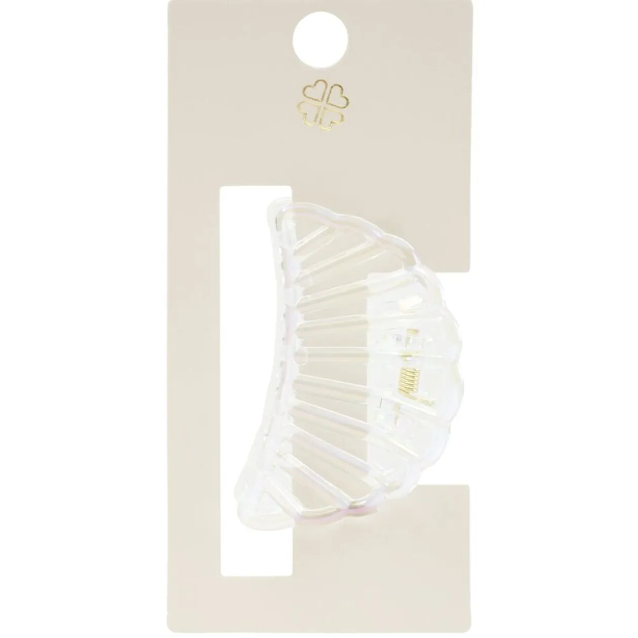 Pince cheveux coquillage blanc nacré L6cm