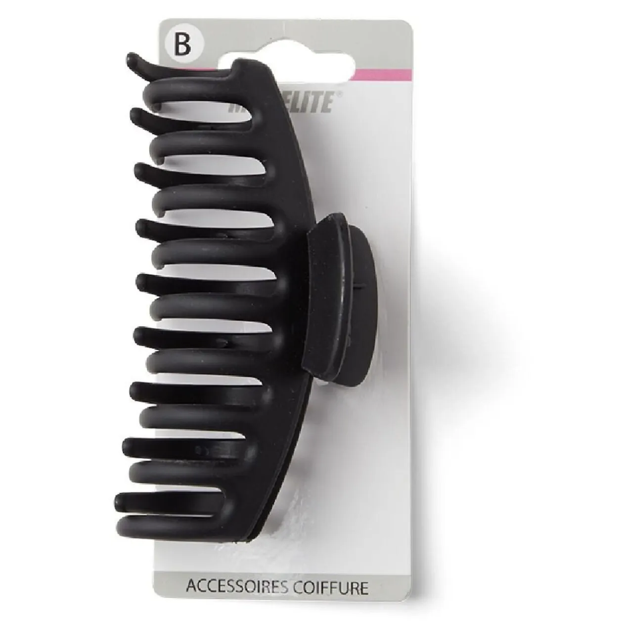 Pince cheveux crabe noir mat L11cm